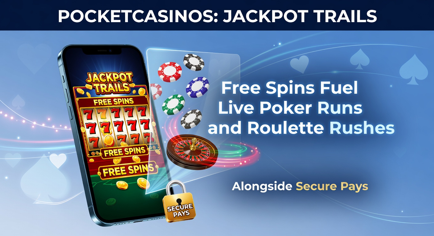 Smartphone mit leuchtendem Jackpot-Trail in einem mobilen Casino-App, umgeben von Poker-Chips und Roulette-Rad