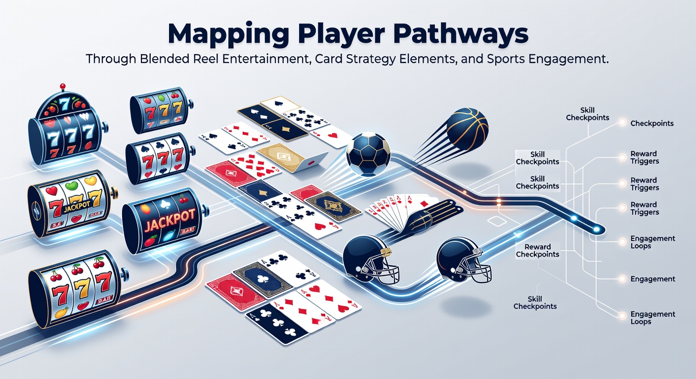 Diagramm der Nutzerbewegungen zwischen Walzen, Karten und Sport-Features auf Smartphones