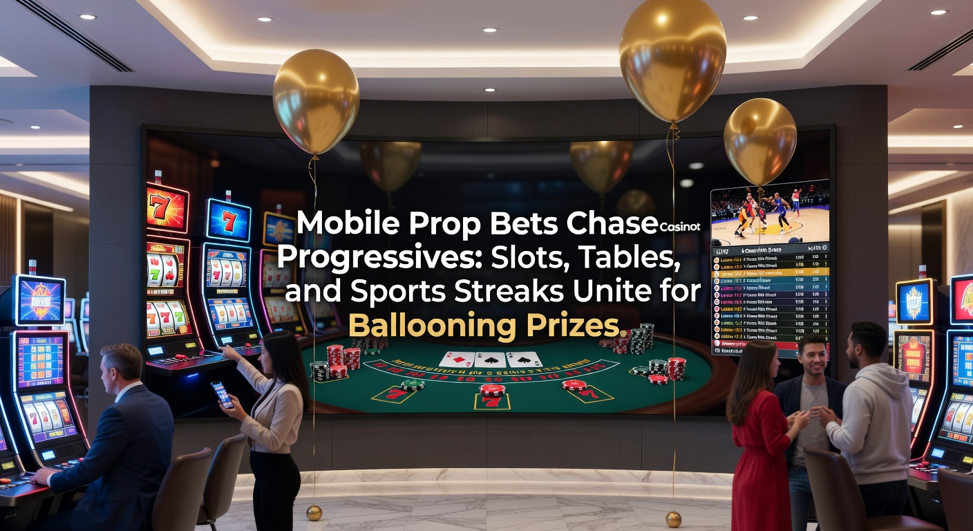 Smartphone zeigt mobile Casino-App mit laufenden Prop-Bets und steigenden Progressiven-Jackpots auf Slots und Sportwetten